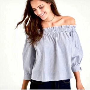 NWT American Eagle Off Shoulder Striped Top